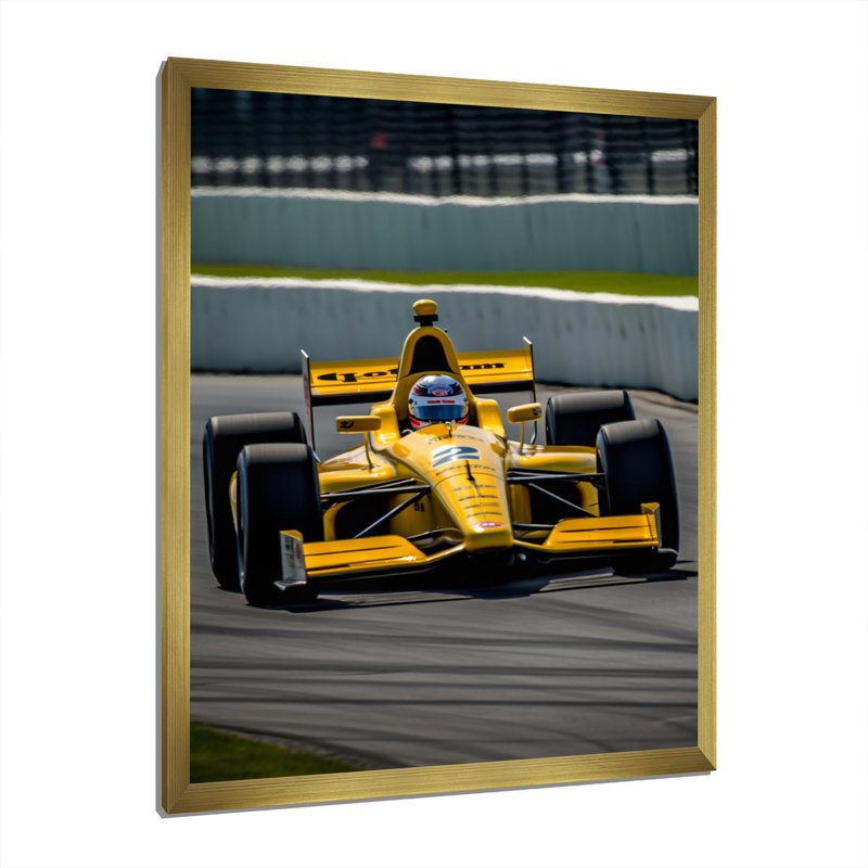 Speedway Formule Car Rush II, Encadrement doré, H 40 po x l 30 po x P 1,5 po