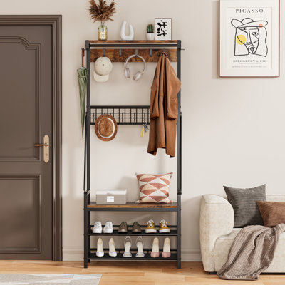 Benjam Hall Tree 27.56'' Wide with Bench and Shoe Storage