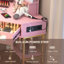 Dressing Table with Motion Sensor 3-colour lighting, Charging Socket, Storage Drawers and Stool-677258858
