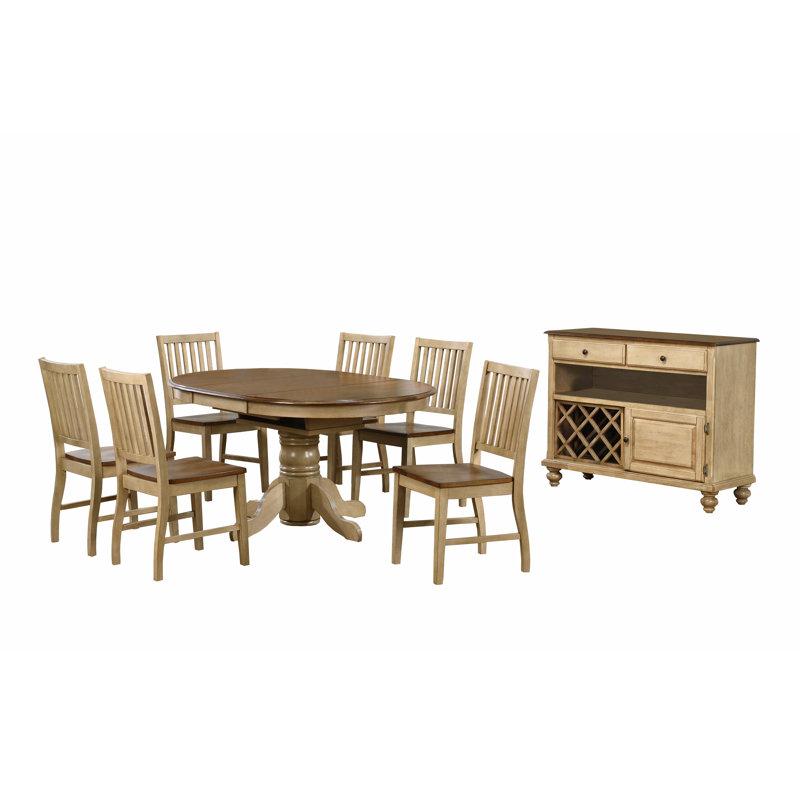 Huerfano Valley Solid Wood Top Pedestal Dining Set