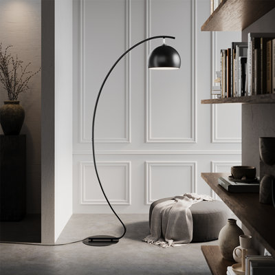 180cm Polished Torchiere Floor Lamp with USB and Outlet