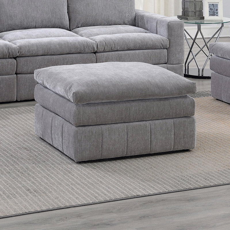 Repose-pieds contemporain 1pc, Gris
