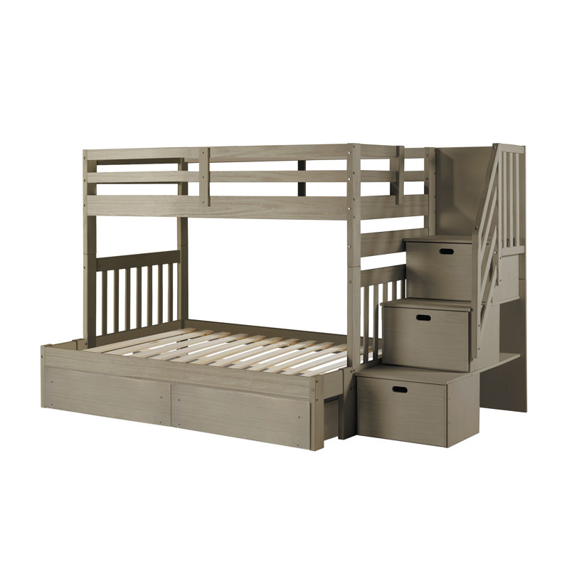 Ahmia Kids Twin Over Full Bunk Bed, Slate