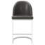 Upholstered Counter Stool with Metal Frame-899677194