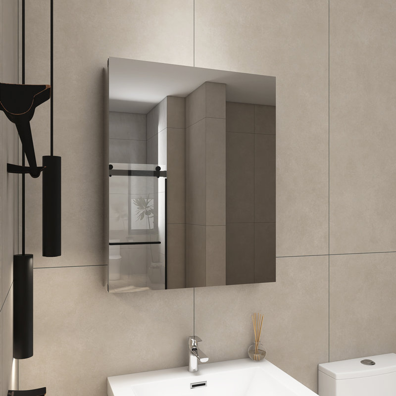 Miroir pour armoire à pharmacie Landseer, Argent, H 30 po x l 24 po x P 5 po