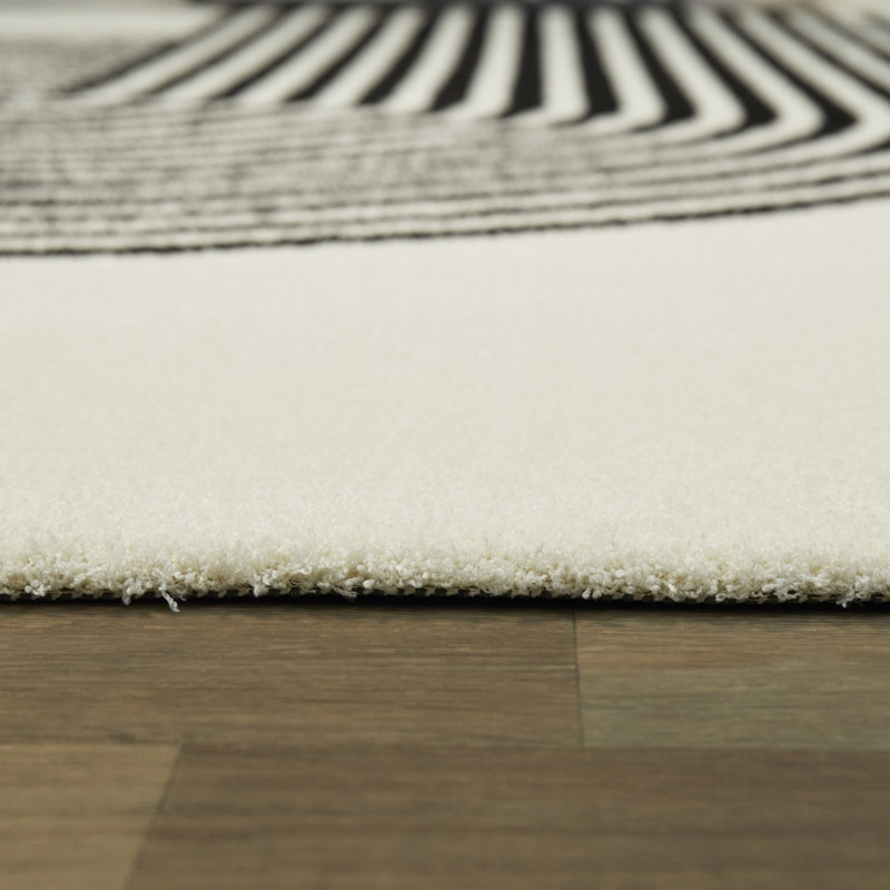 Shaniya Striped Indoor Rug, Rectangle 4'4" x 6'