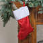 Chaussette de Noël traditionnelle 18 "à paillettes rouges et blanches