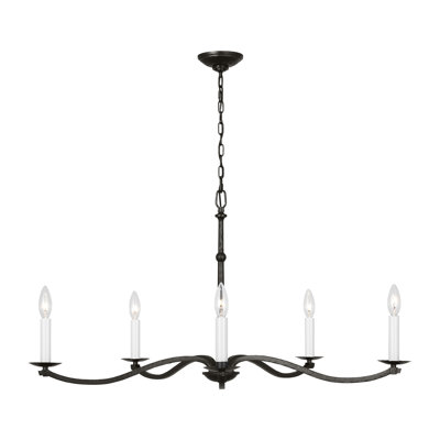 Chapman & Myers Ifiye Dining Room Chandelier In Aged Iron Finish