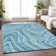 Premium Machine Washable Prisco Blue Rug
