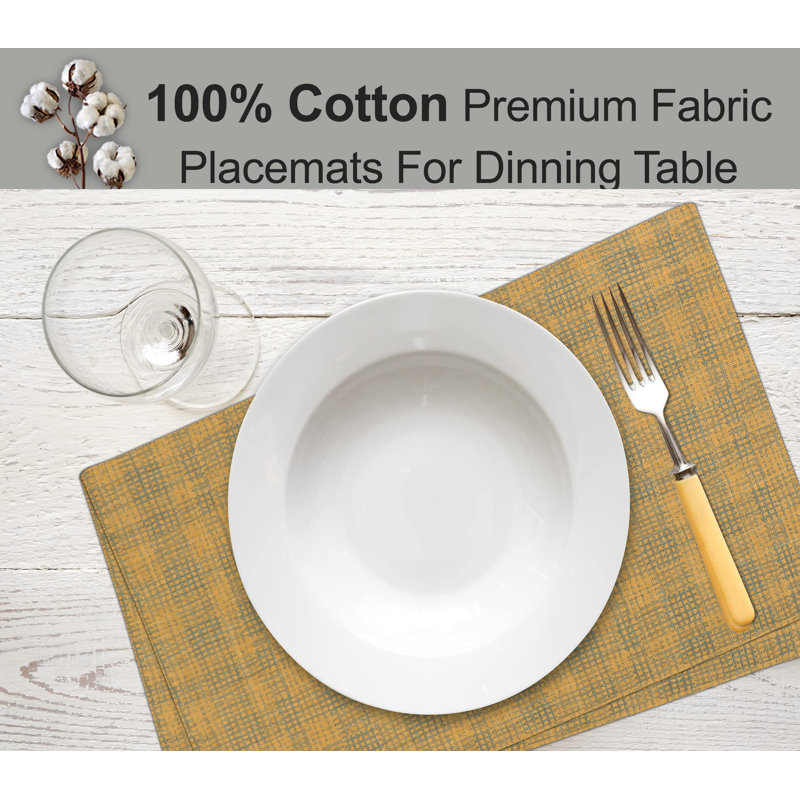 Wet Net 13" x 19" Cotton Fall Dining Table Placemats Set of 6