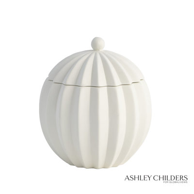 Spicchi Line Bowl W/Lid-Matte White-Lg
