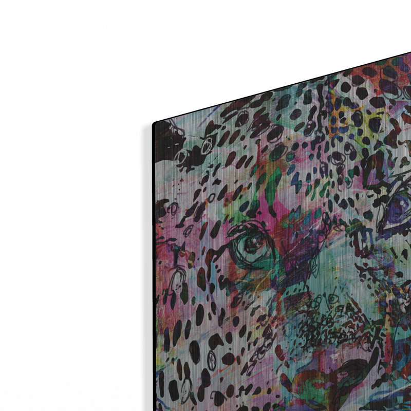  «Leopardess» par Kamdon Kreations, art mural en métal, 16 po x 24 po, H 24 po x l 16 po