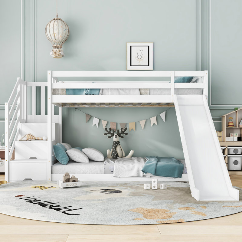Single (3') Bunk Bed Bed Frame with Storage Included