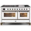 Cuisinière à gaz double autoportante 60 po 5,02 pi³ avec plaque chauffante Majestic II-48279841-48279821