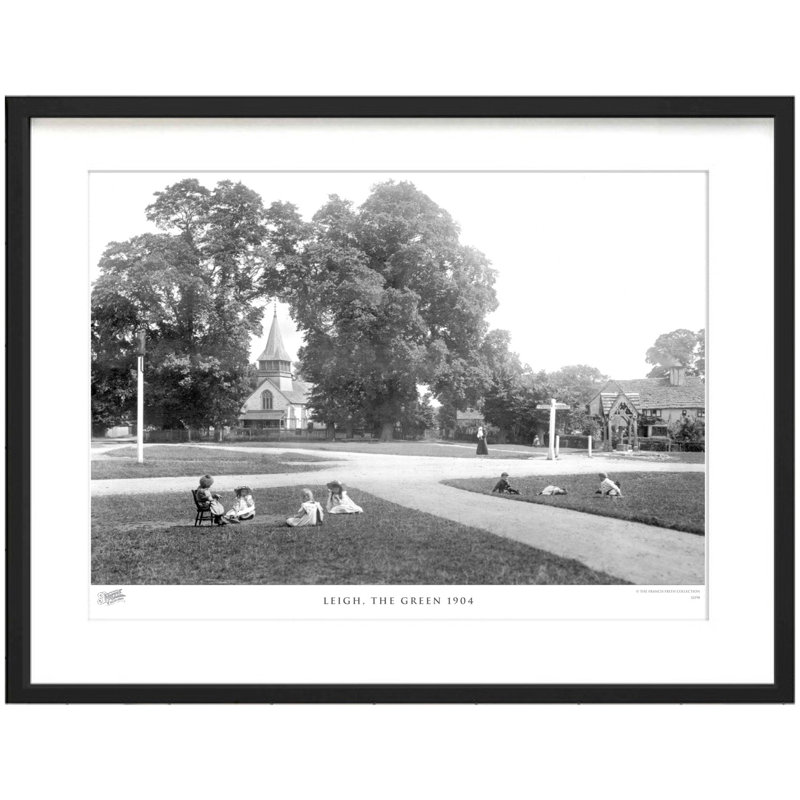 Leigh, The Green 1904 by Francis Frith - Single Picture Frame Print, 28cm H x 36cm W x 2.3cm D