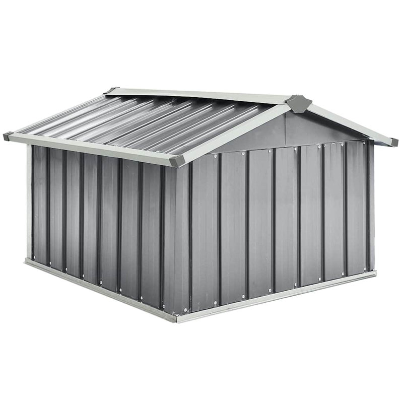 Remise de jardin standard durable en acier galvanisé gris Vidaxl, Grey, 36.2" H x 36.2" W x 24.8" W