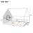 Carys Rustic House Bed With Fence And LED Lights-126134987