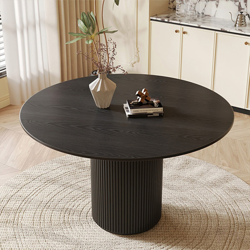 French romantic solid wood dining table, 29.52"H x 51.18"L x 51.18"W