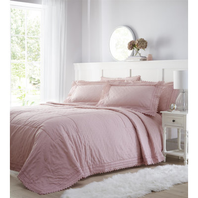 Arelious Solid Colour Bedspread with Pillowcases