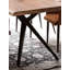 Lewandowski Acacia Solid Wood Top Metal Base Dining Table-37020507-37020508
