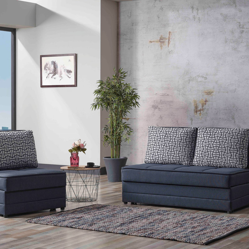 Causeuse convertible avec rangement PrimeNest Space Collection, Marine
