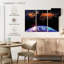 Carte du monde galaxie, reproduction sur toile-92760988