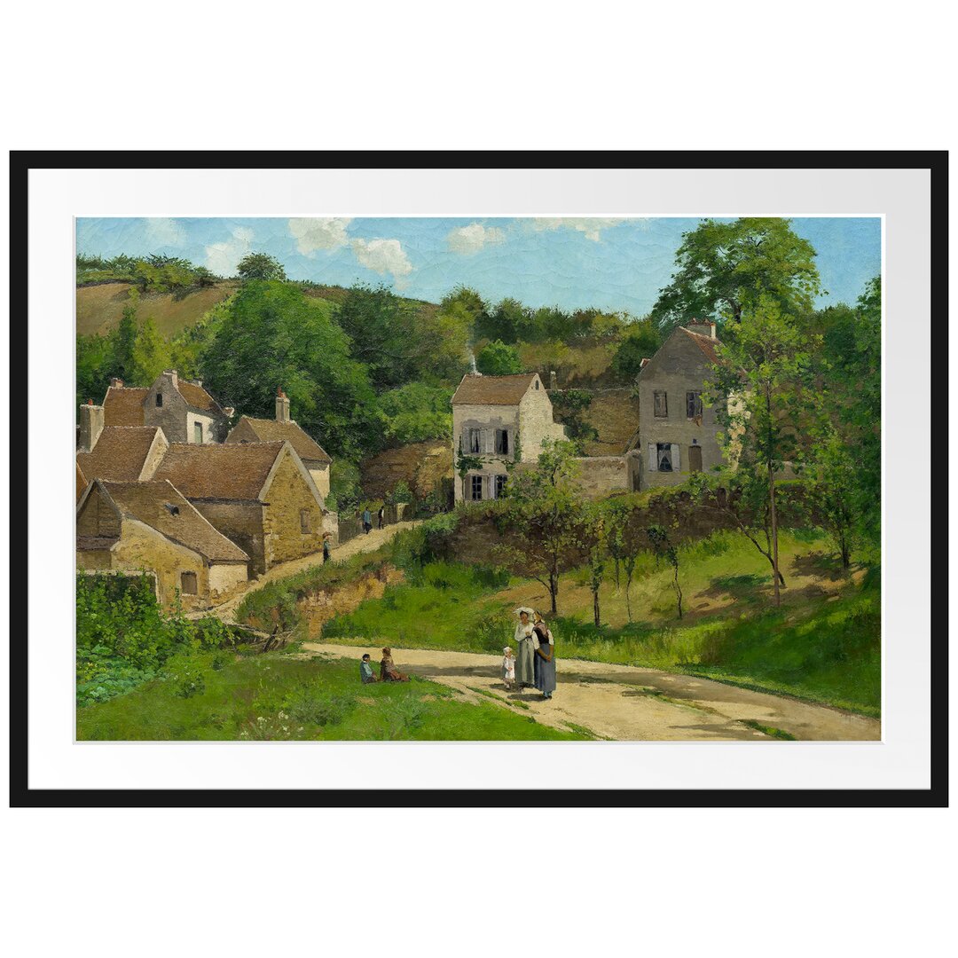 Gerahmter Kunstdruck The Hermitage at Pontoise von Camille Pissarro