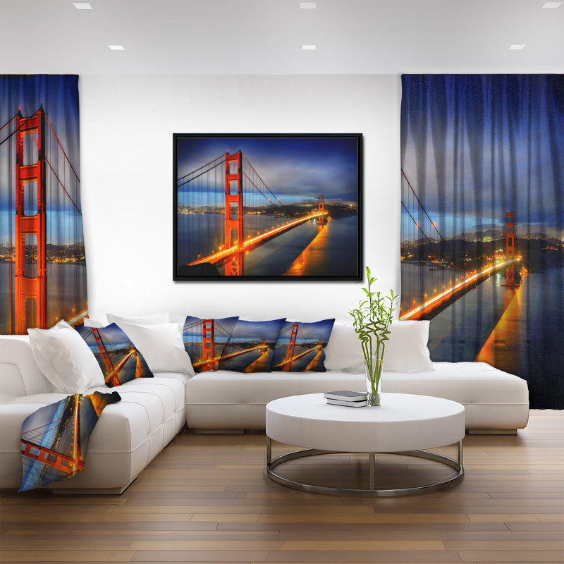 « golden gate bridge », reproduction de photo sur toile tendue encadrée, H 30 po x l 40 po x P 1,5 po