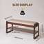 Banc de rangement rembourré pour chaussures en bois avec compartiment relevable et tablette ouverte-132178159-132178160