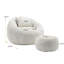 Ensemble de fauteuil à billes et de repose-pieds en mousse viscoélastique Cloud-Like-1122302480