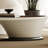Rackers Light Luxury Modern Minimalist Oval Tea Brown Glass Tea Table Gray Base