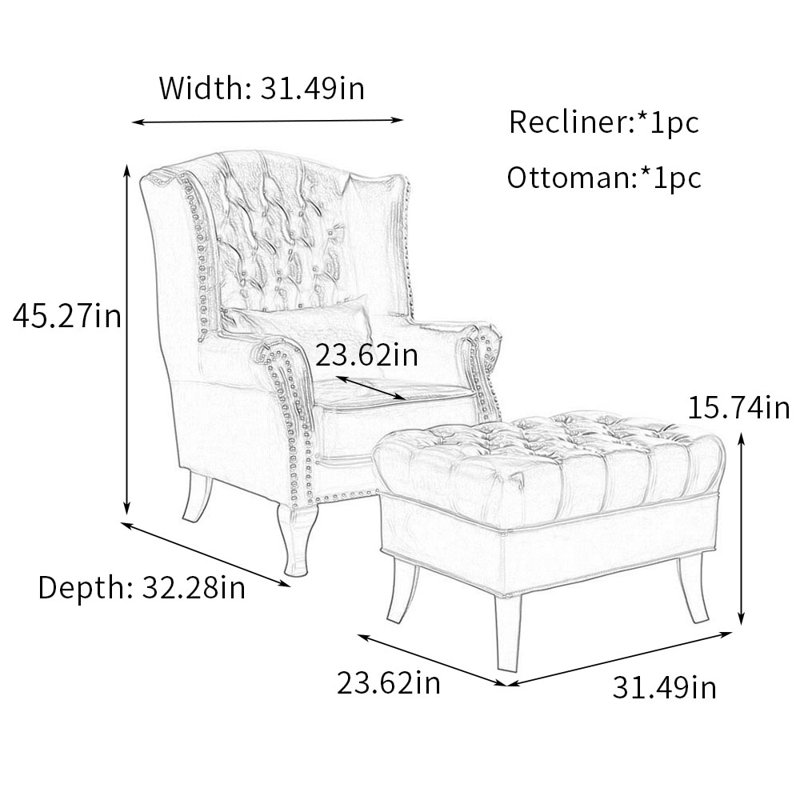 Élégant fauteuil inclinable en similicuir, Similicuir beige
