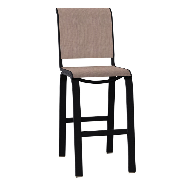 Tabouret de bar 29,5 po Holna, Noir texturé, Fenouil Augustine Sunbrella®