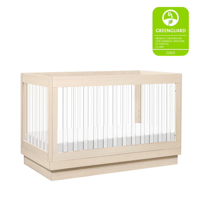 Harlow 3-in-1 Convertible Crib, Washed Natural/Acrylic