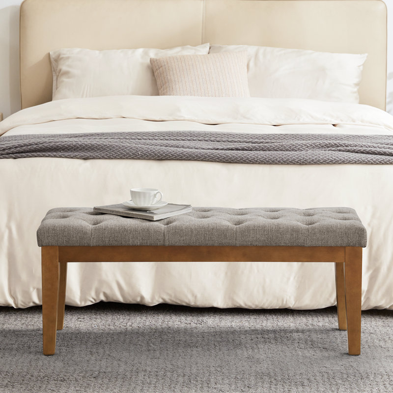 Banc en bois Isaura, Brun, H 19 po x l 44 po x P 16 po
