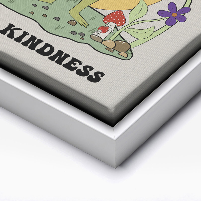 Kill Them With Kindness No2, Canvas, White Framed, 16"H x 20"W