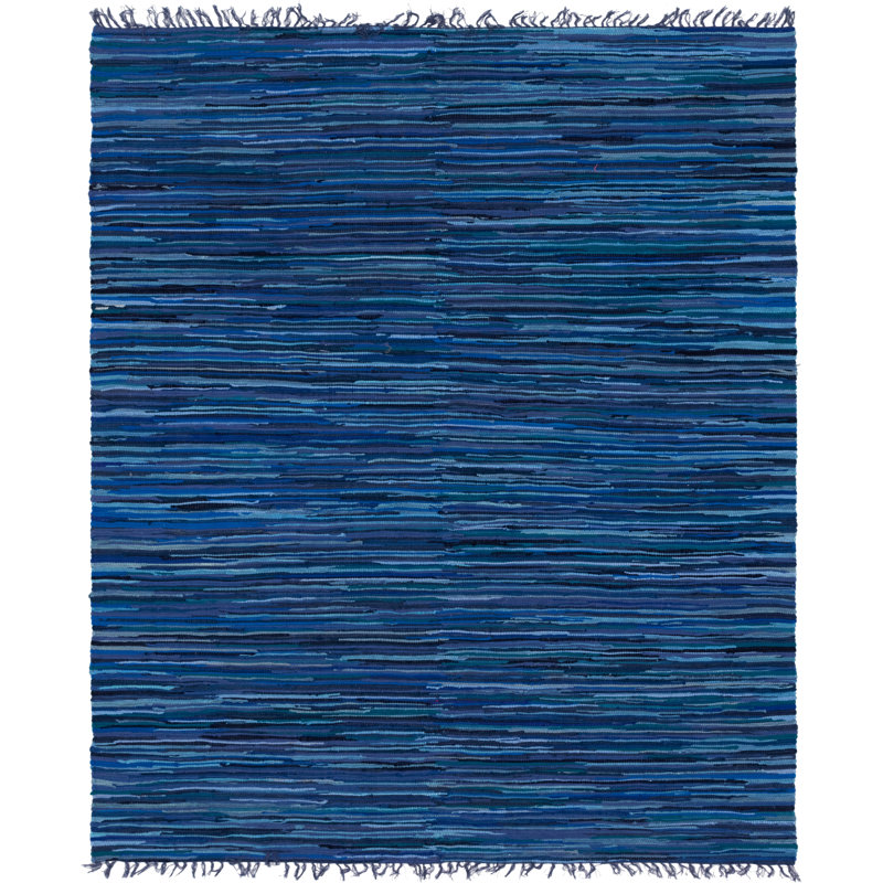 Prater Cotton Striped Indoor Rug, Rectangle 8' x 10'