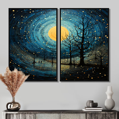 «Blue Minimalisme Moon III», reproduction sur toile