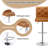 Swivel Bar Stools Set of 4, Faux Leather Upholstered Counter Height Bar Stools with Back, Adjustable Modern Bar Chairs for Kitchen Island, Brown-1899603104-1906642909