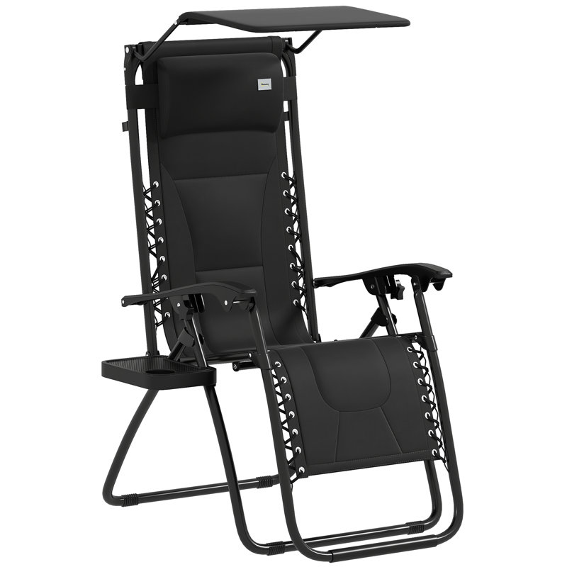 89cm Long Single Chaise with Cushions, Black
