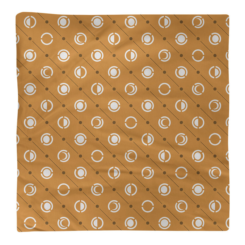 Noira Gothard Cotton Geometric Square Napkin, Yellow/Black, 0.1" H x 22" W x 22" D, Cotton Twill
