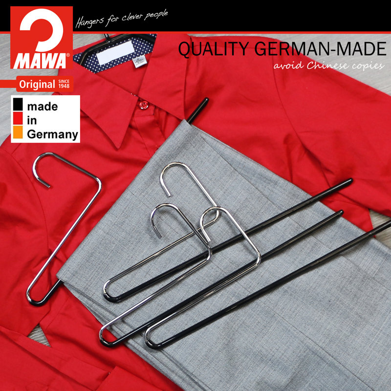 Metal Non-Slip Standard Hanger for Skirt/Pants, Black
