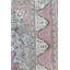 Tapis rose en laine noué à la main de conception unique de style années 1940 de 6 pi 9 po x 10 pi 7 po Sivas