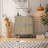 4-Doors Rattan Mesh Storage Cabinet, Sideboard With Eight Storage Spaces, For Entryway, Living Room, Hallway (Grey With Woodgrain)-253433983