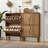 12 Pair Shoe Storage Cabinet With 2 Flip Drawers