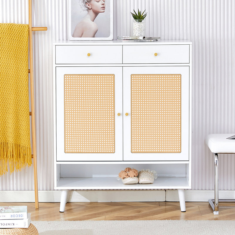 Charming Rattan Storage Cabinet for Home, Versatile and Stylish