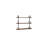 Modern Wall Shelf with Metal Legs, Solid Walnut Color, 34.3 x 29.9 x 8.9 inches | 100% Pine Wood Construction, 11.8 inches Shelf Height, Multiple Shelves for Additional Storage, Stylish Industrial Design