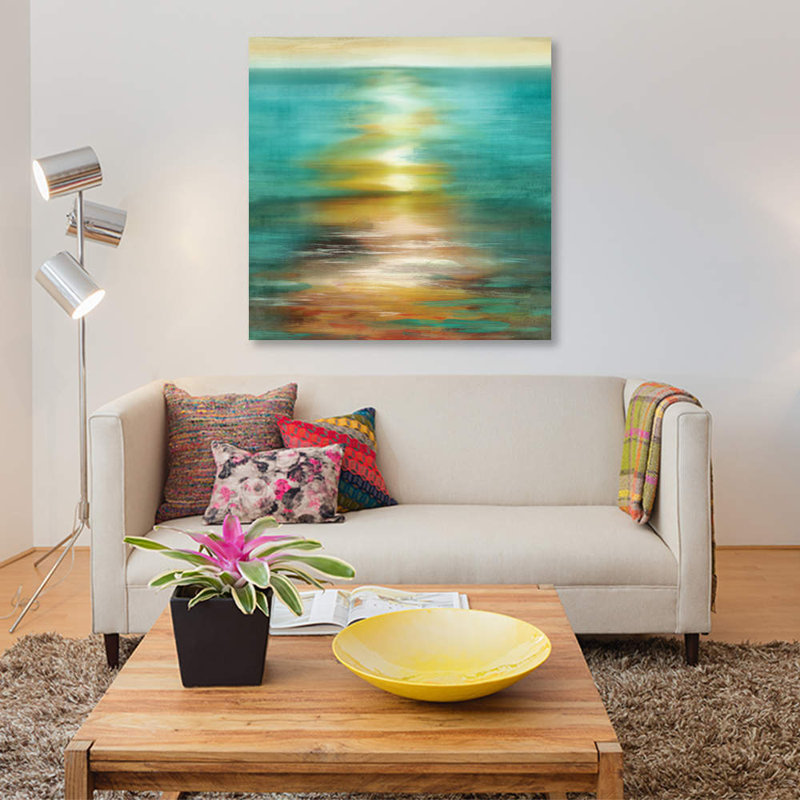 « under brilliance », reproduction sur toile, H 26 po x l 26 po x P 1,5 po, Toile tendue, Pas de tapis