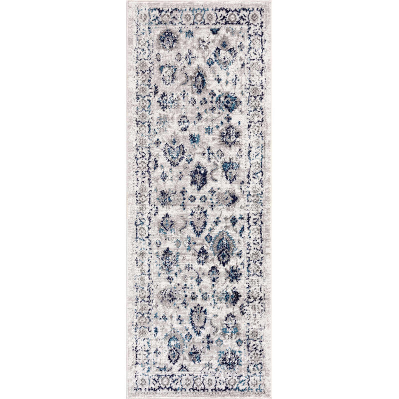 Tapis gris Duena, Tapis de couloir 2 pi 7 po x 7 pi 3 po
