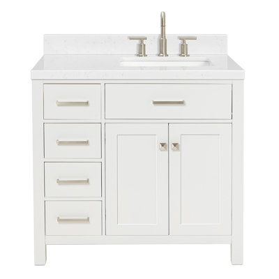 8_ARIEL Bristol 42 Single Sink Bathroom Vanity with Carrara White Quartz